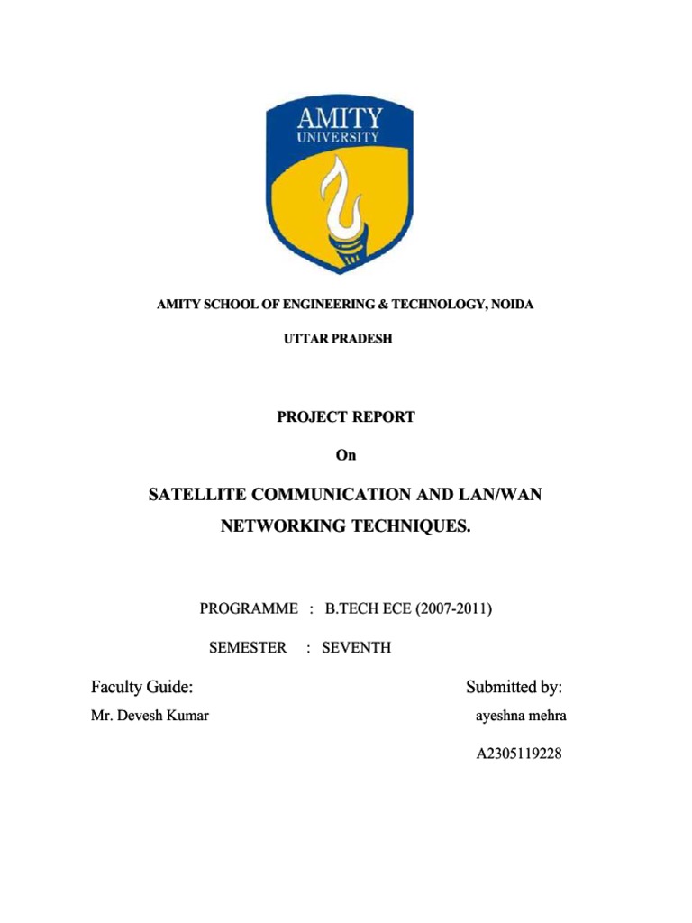 Project Report On Satellite Communication Pdf Network Topology