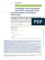 GNRH Antagonist Versus Long Agonist Protocols in IVF A Systematic Review and Meta-Analysis Accounting For Patient Type