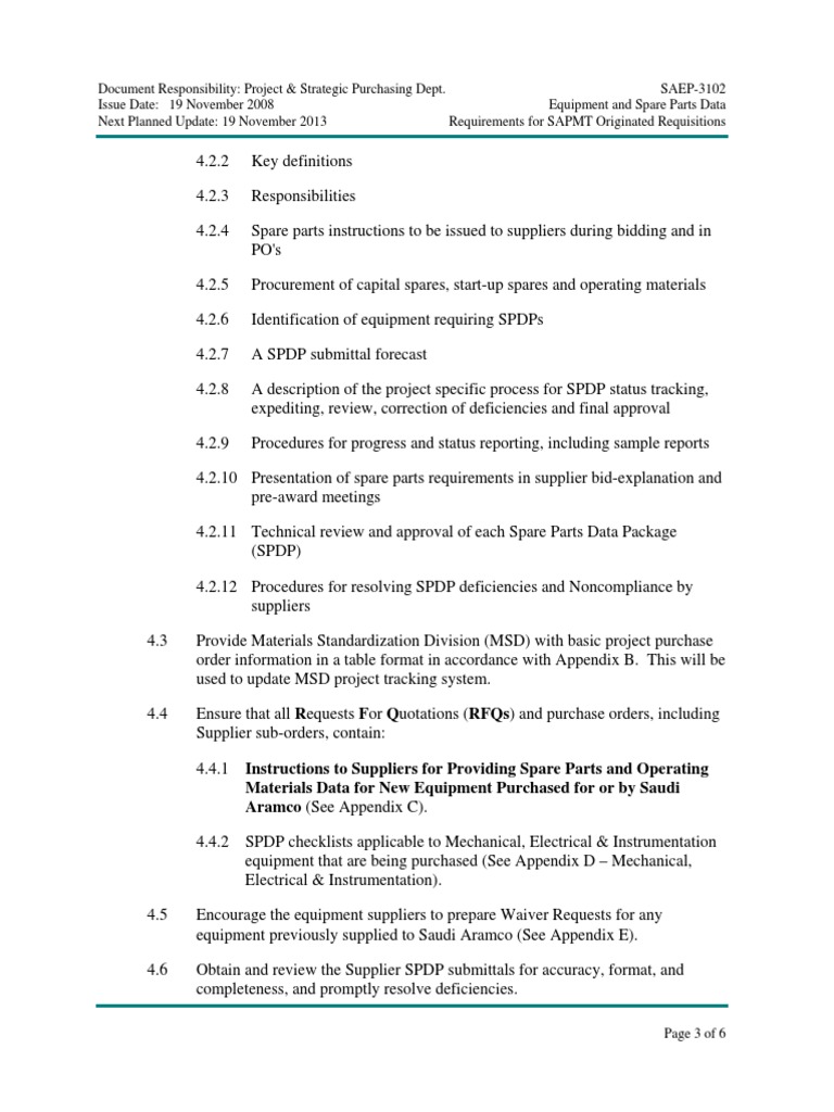 Guidelines for Managing Spare Parts Data Packages and Procurement