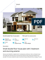 Small Double Oor House Plan With 3 Bedroom and Stunning Exterior