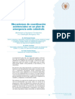 Mecanismos de Coordinación Asistenciales en Un Plan de Emergencia Ante Catástrofe