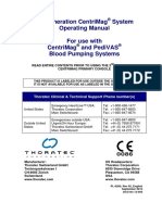 Blood Pumping System Thoratec Centrimag Operation Manual