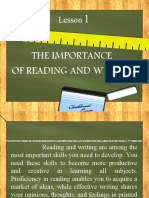 Importance of Reading and Writing