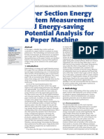 Dryer Section Energy System Measurement and Energy-Saving Potential Analysis For A Paper Machine