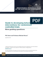 BETA Guide Developing Behavioural Interventions Randomised Controlled Trials - 1