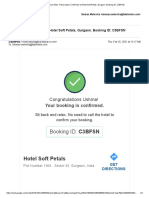 Mail - Reservation Confirmed at Hotel Soft Petals, Gurgaon. Booking ID - C3BFSN