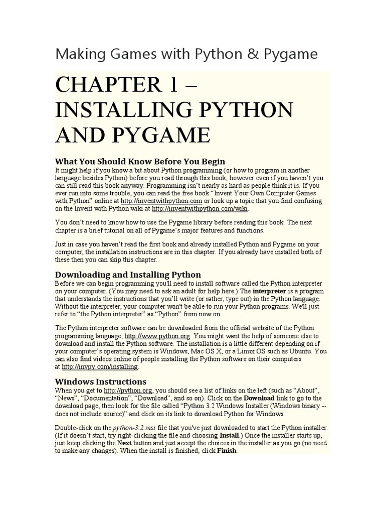 Making Games with Python & Pygame - Open Textbook Library