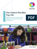 The Oxford Wordlist Top 500: High Frequency Words in Young Children's Writing and Reading Development