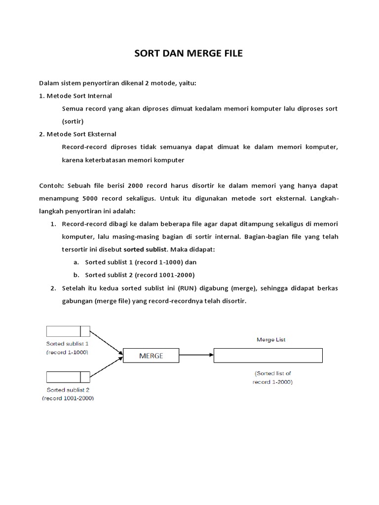Pertemuan 13 - Sort Dan Merge File | PDF