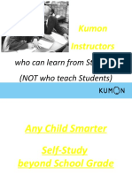 Kumon Instructors: Who Can Learn From Students (NOT Who Teach Students)