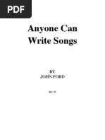 Successful Lyric Writing Chord Music Song Structure