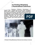 Peristiwa Penting Menjelang Proklamasi Kemerdekaan Indonesia