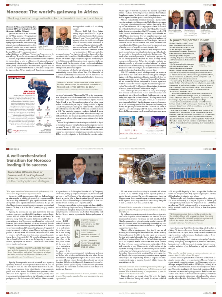 Morocco The World's Gateway To Africa A Powerful Partner in Law PDF