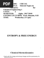 Entropy Free Energy