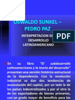 Sunkel Paz. Interpretacion Del Subdesarrollo Latinoamericano