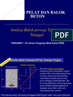 Balokk Persegi Tulangan Tunggal - Analisis