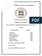 Impresión 3D de una pieza en la Escuela Politécnica de Chimborazo