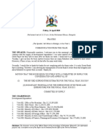 Friday, 24 April 2020: Parliament Met at 11.13 A.M. in The Parliament House, Kampala