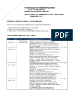 Cronograma curso de Cálculo Diferencial CDX24 01-2011