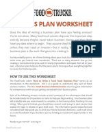 Business Plan Worksheet: How To Use This Worksheet