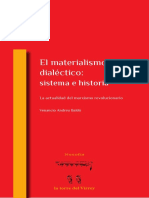 BALDÓ, Venancio Andreu. Materialismo Dialéctico, Sistema e Historia