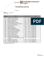 Timetable Report