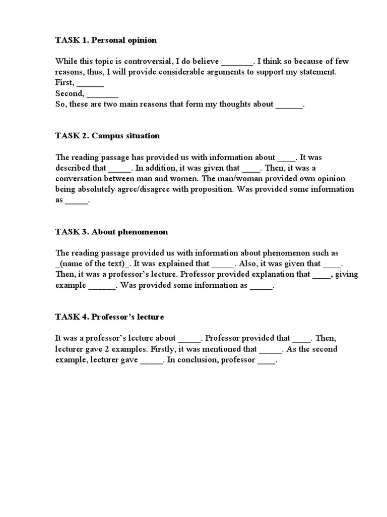 TOEFL Template PDF