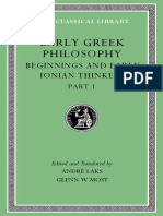 Early Greek Philosophy: Beginnings and Early Ionian Thinkers