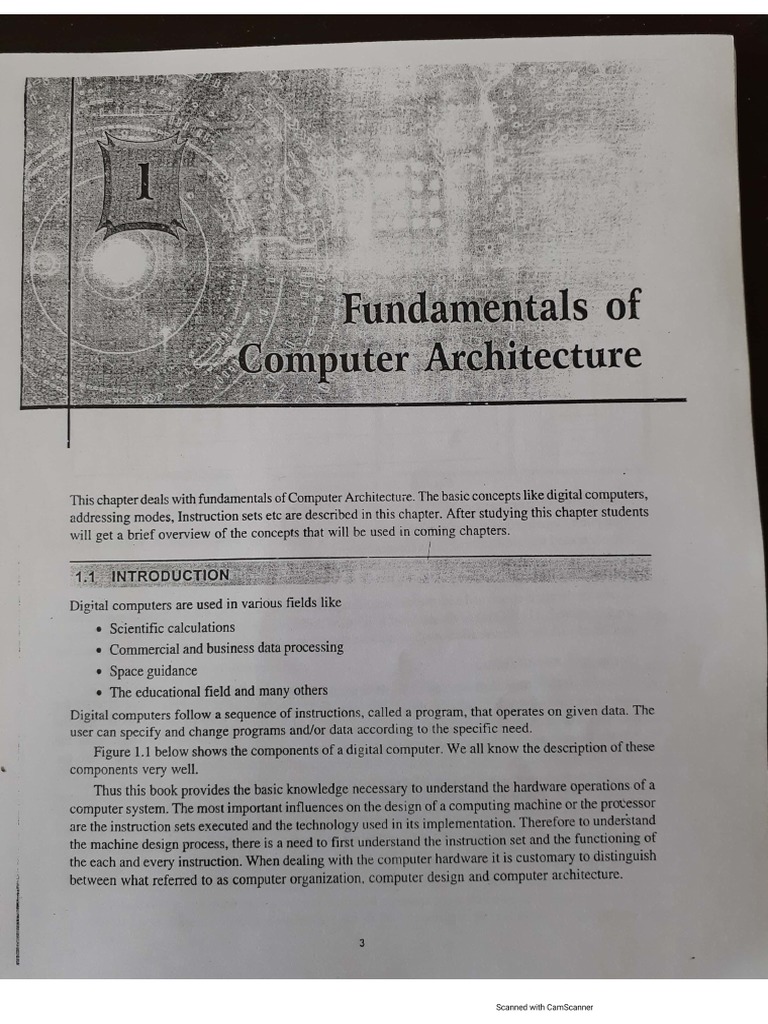 CH - 1 Fundamentals of Computer Architecture | PDF | Office Equipment ...