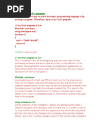 Structure of A C++ Program:-: Output