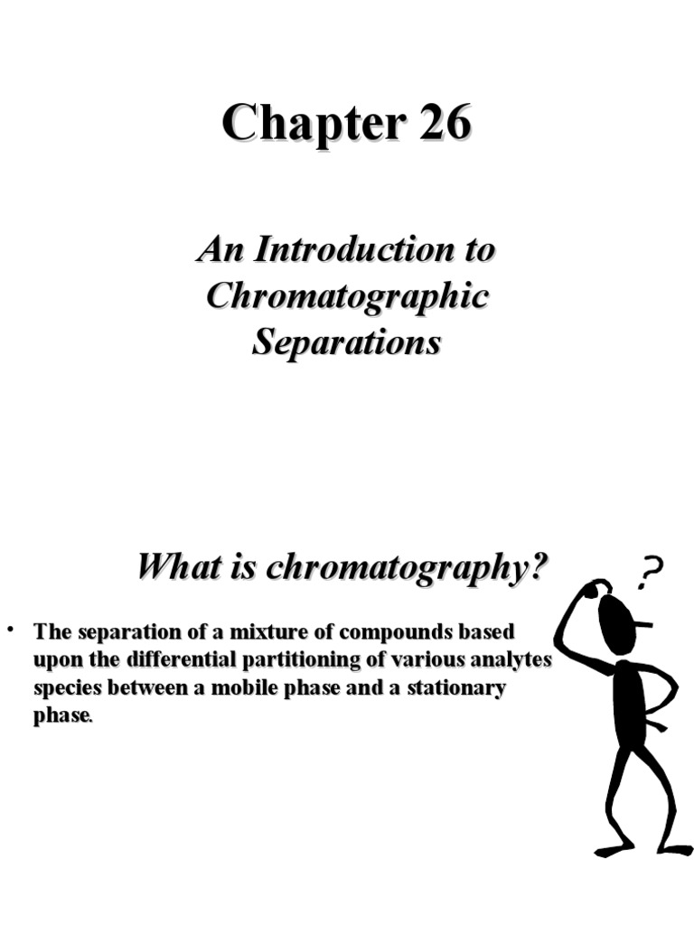 An Introduction To Chromatographic Separations PDF Chromatography Chemistry