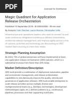 Gartner Magic Quadrant For Application Release Orchestration 2018