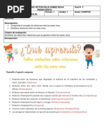 Taller Evaluativo Sobre Relaciones Entre Los Seres Vivos