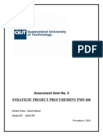 Assessment Item No. 3: Strategic Project Procurement PMN 606
