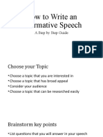 How To Write An Informative Speech: A Step by Step Guide