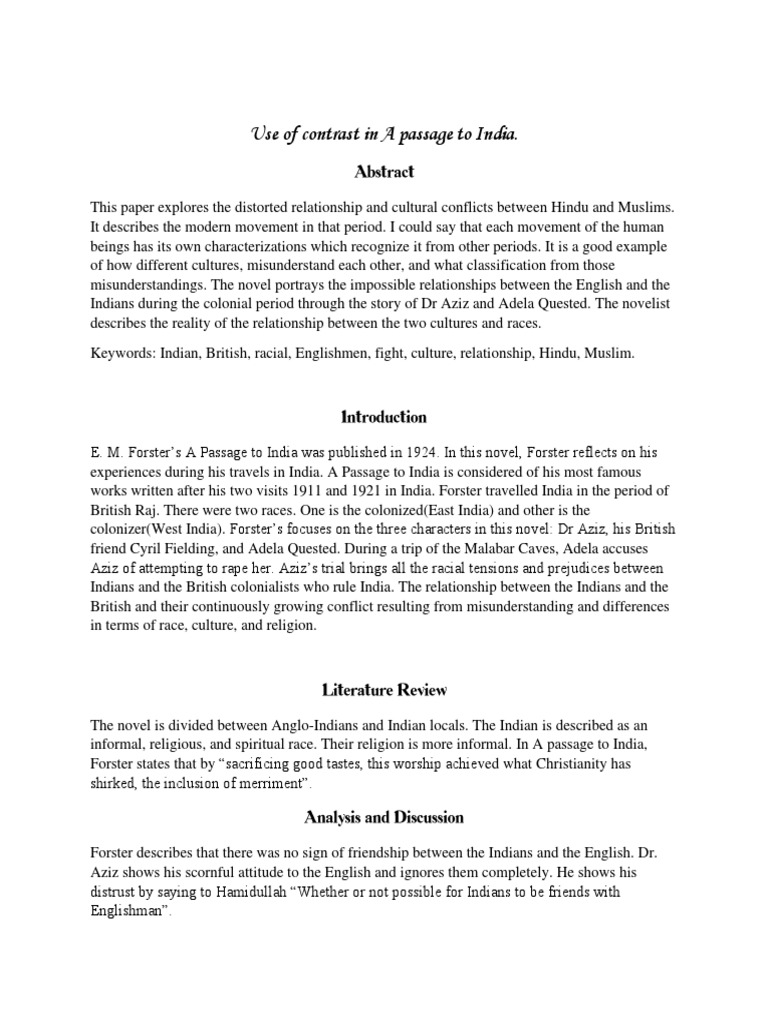 A Passage To India | PDF | Religion And Belief | Qur'an