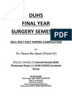 Duhs Surgery Past Papers 2011-2017 DR