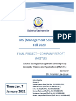 Strategic Management, Group D, Final Project (NESTLE)