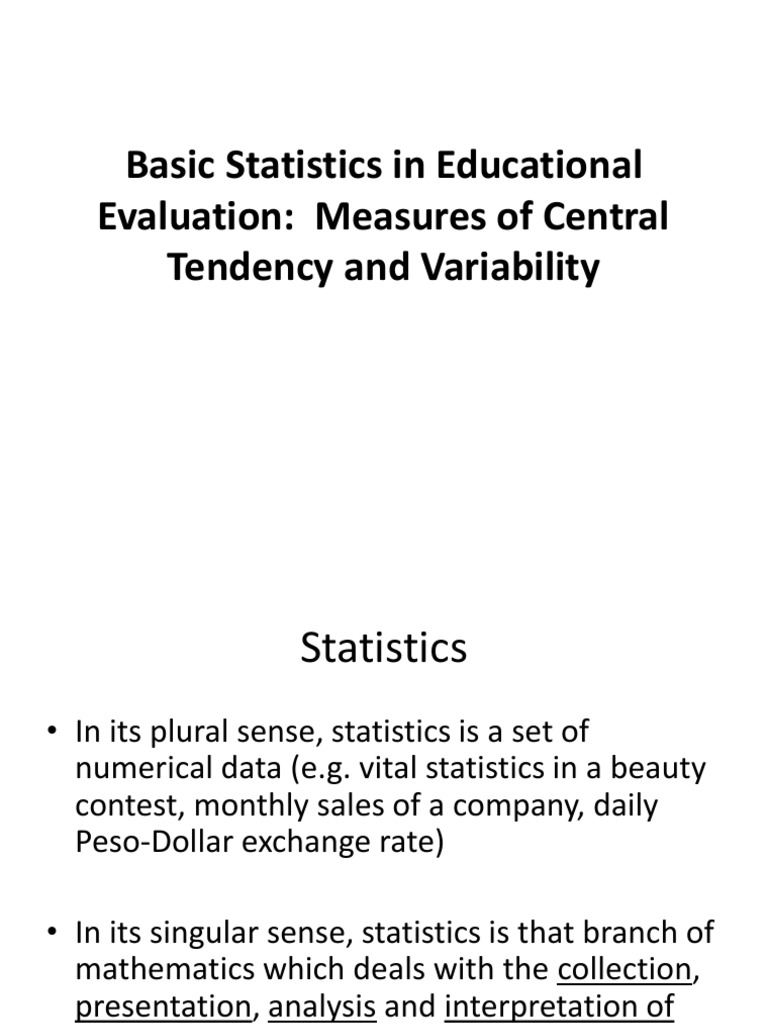 Educational Statistics Basics Explained | PDF | Statistical Inference ...