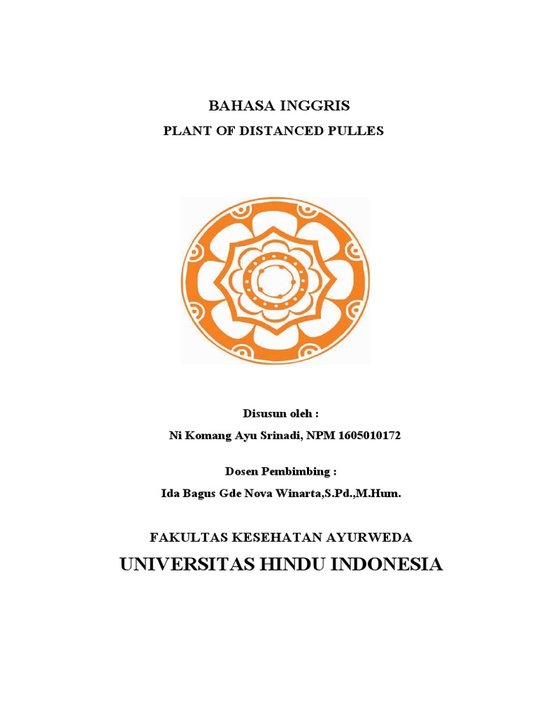 Universitas Hindu Indonesia Bahasa Inggris PDF Organisms Botany