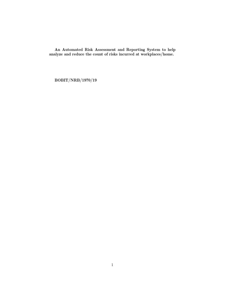 Automated Workplace Risk System | PDF | Occupational Safety And Health ...