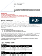 Data Powder 2200 Load Data