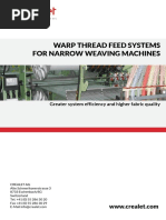 Warp Thread Feed Systems For Narrow Weaving Machines: Greater System Efficiency and Higher Fabric Quality