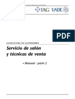 LIC. SERVICIO DE SALÓN Y TÉCNICAS DE VENTA - Manual Parte 2 - 7