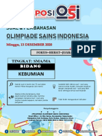 Soal Olimpiade Sains Indonesia Kebumian Penyisihan