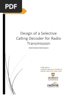 Design of A Selective Calling Decoder For Radio Transmission