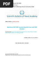 Maritime VHF-DSC Monitoring With Low Cost SDR Receiver: ISSUE No.1 MBNA Publishing House Constanta 2018