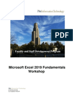 Microsoft Excel 2019 Fundamentals - Manual