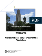 Microsoft Excel 2013 Fundamentals Manual