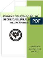 Informe Del Estado de Los Recursos Naturales y Del Medio Ambiente Vigencia 2018